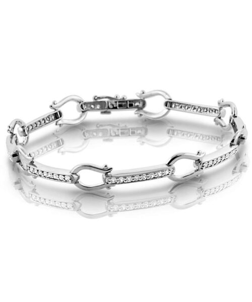 9ct Gold CZ Bracelet - B67W