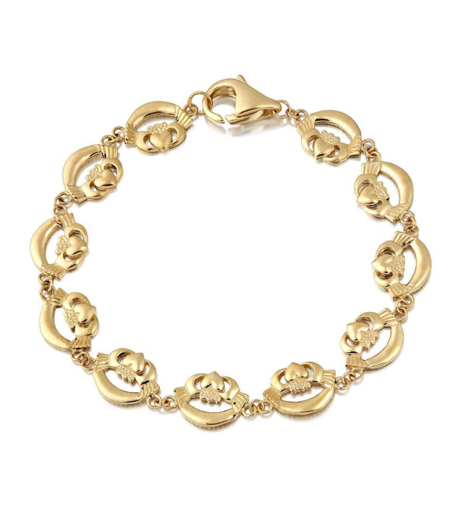 9ct Gold Claddagh Bracelet - CLB4