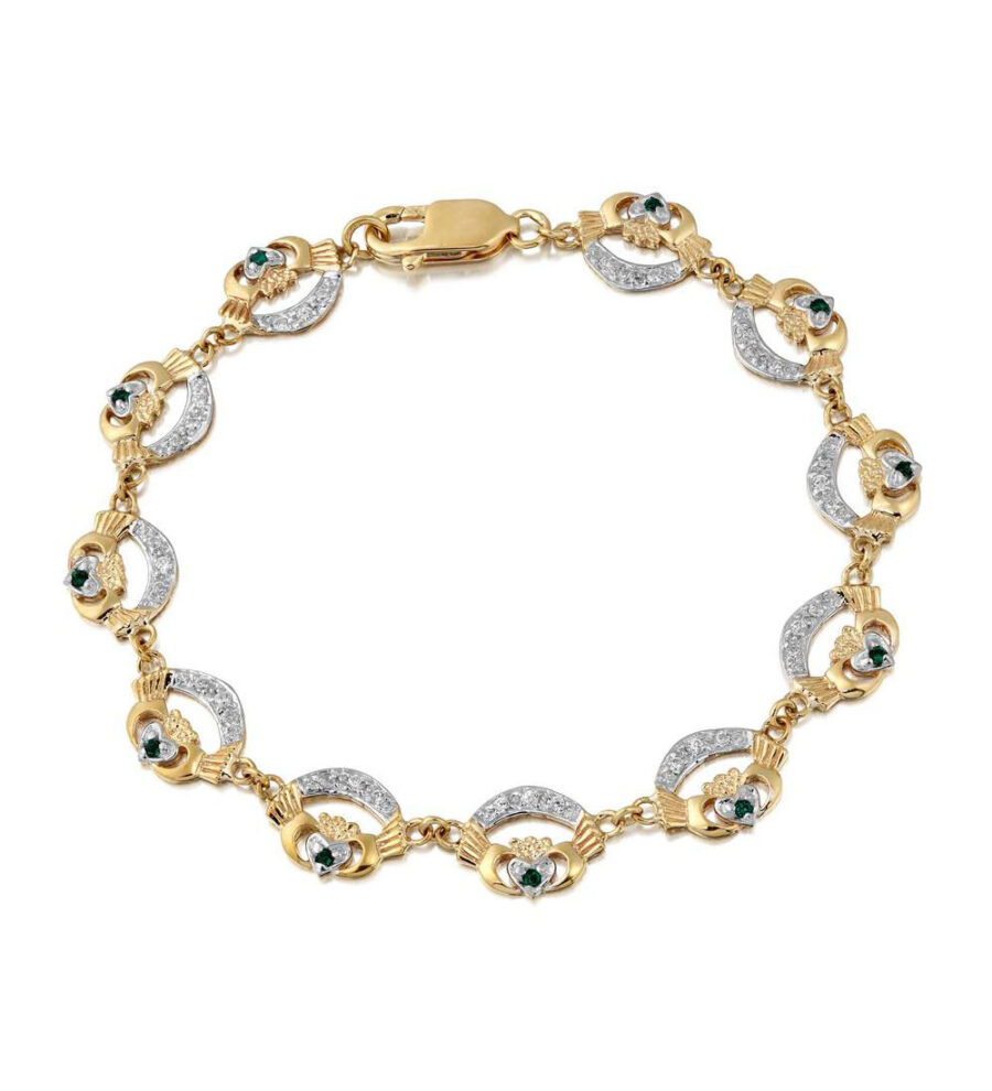 9ct Gold Claddagh Bracelet - CLB4G