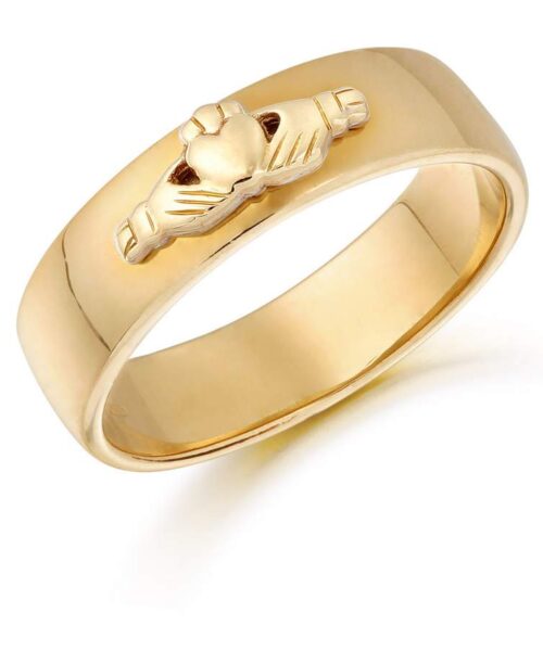 9ct Gold Claddagh Wedding Band-CL22