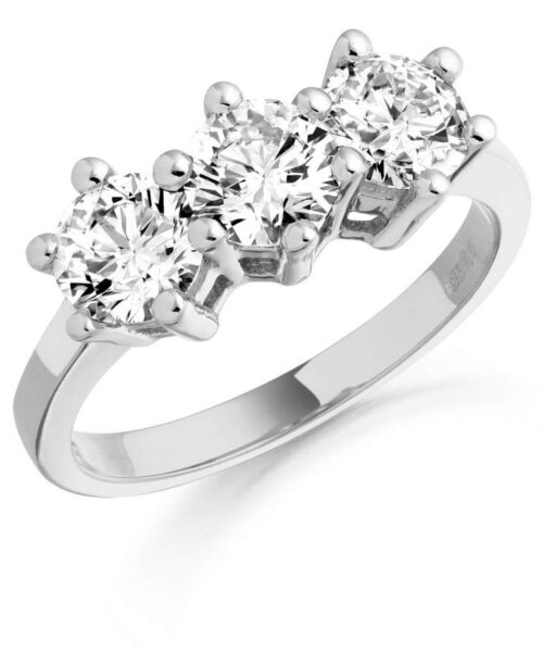 Trilogy Diamond Engagement Ring-MC322W