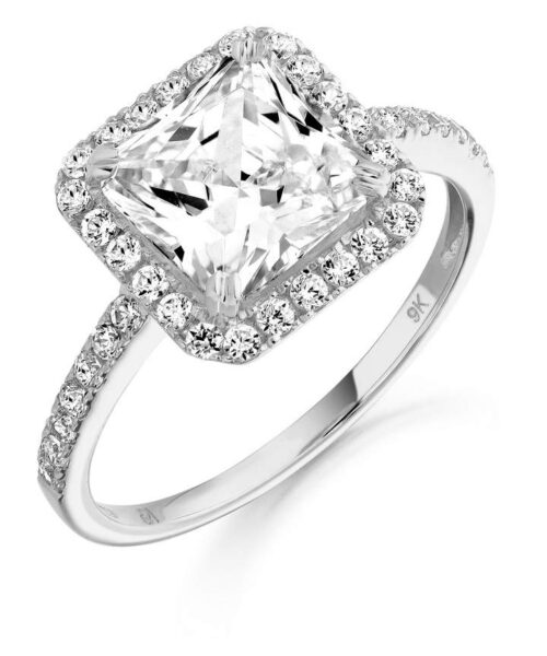 9ct Gold Princessesto CZ Ring-MC12W