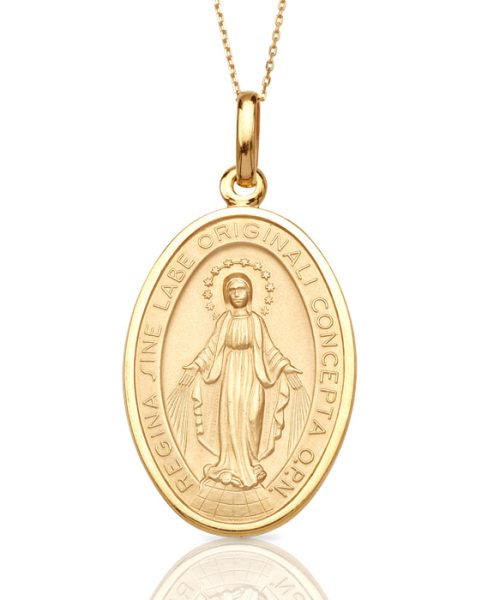 9ct Gold Miraculous Medal-J32