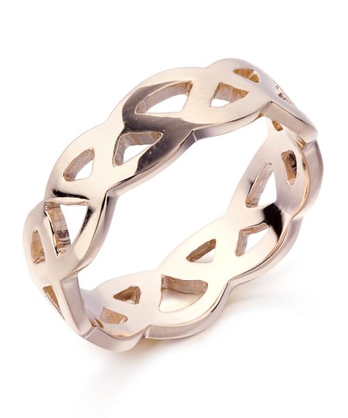 Rose Gold Celtic Wedding Ring-1518R