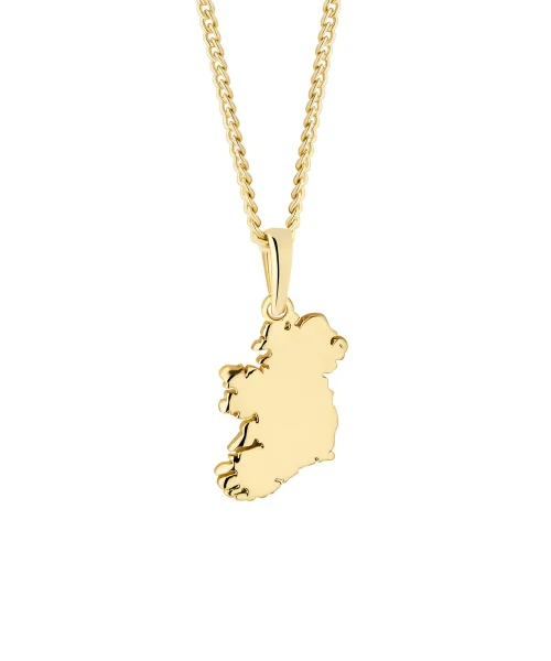 GOLD PLATED SMALL MAP OF IRELAND PENDANT