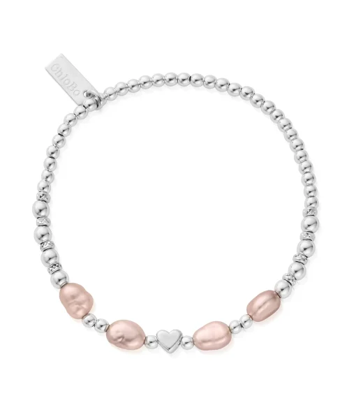 With love pink pearl bracelet