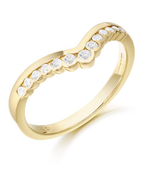 9ct Gold CZ Wedding Ring-R352