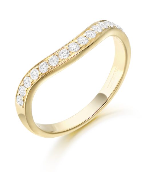 9ct Gold CZ Wedding Ring-R353