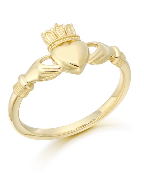 9ct Gold Claddagh Ring-CL61