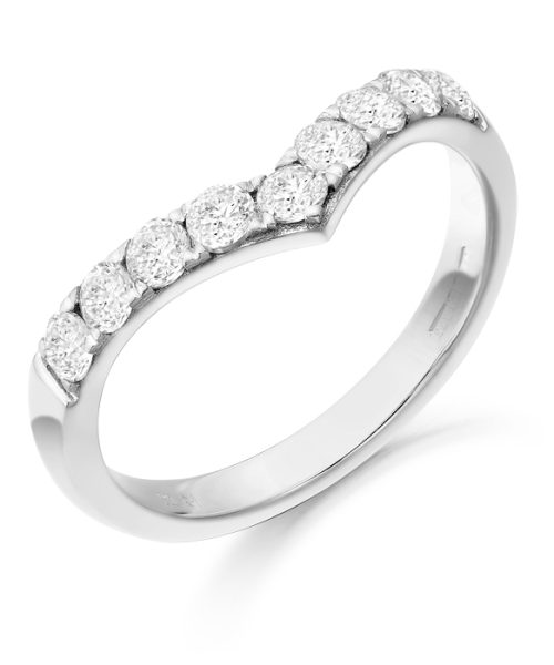 9ct Gold CZ Wedding Ring-R351W