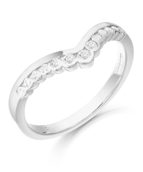 9ct Gold CZ Wedding Ring-R352W
