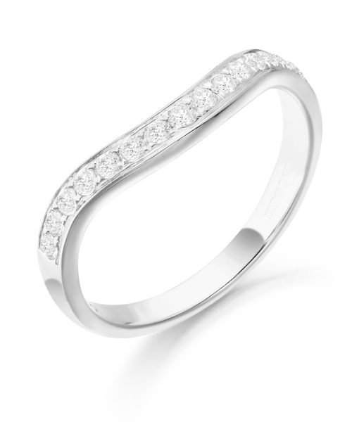 9ct Gold CZ Wedding Ring-R353W