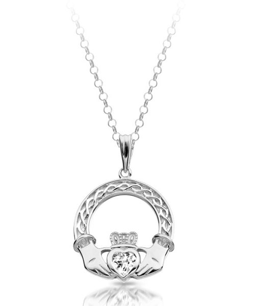 Silver Claddagh Pendant-SP023