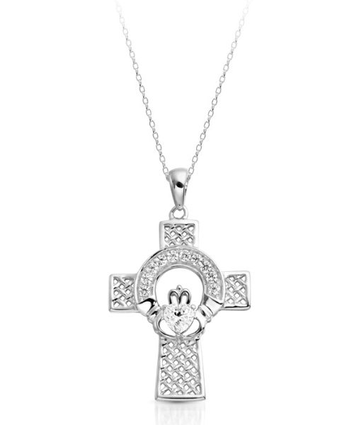 Silver Claddagh Cross-SC126
