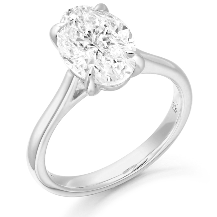 Platinum Lab Diamond Engagement Ring-M724PT