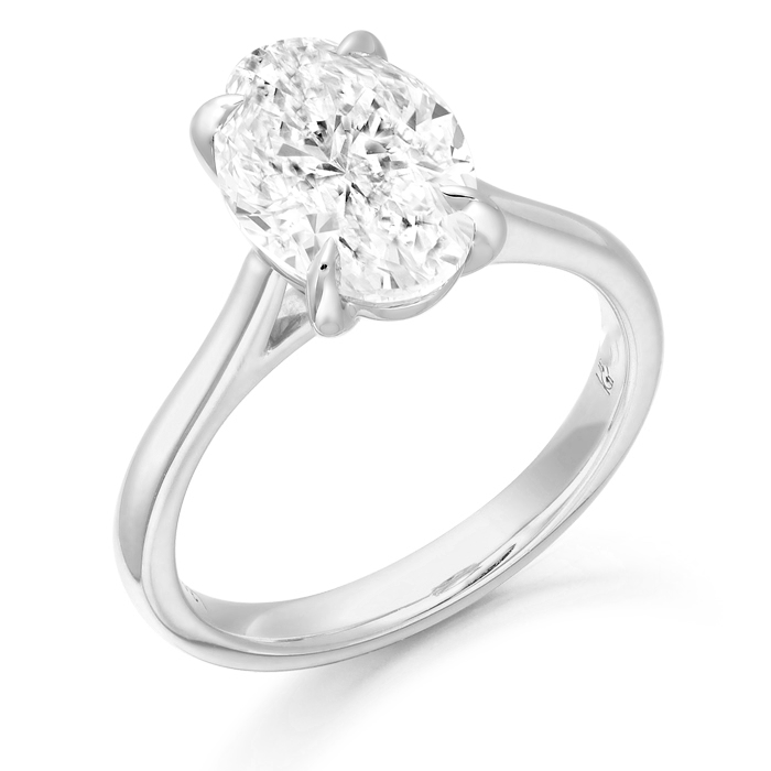 Platinum Lab Diamond Engagement Ring-M725PT