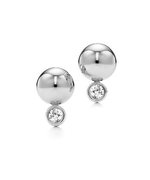 Gold Ball CZ Earrings-E1W